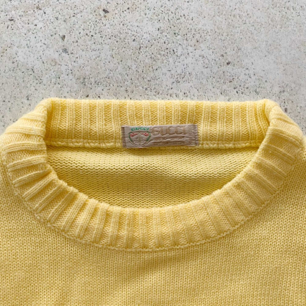 ✖️SOLD✖️ VINTAGE GUCCI Sweater GG Logo Size M - Picture 5 of 5